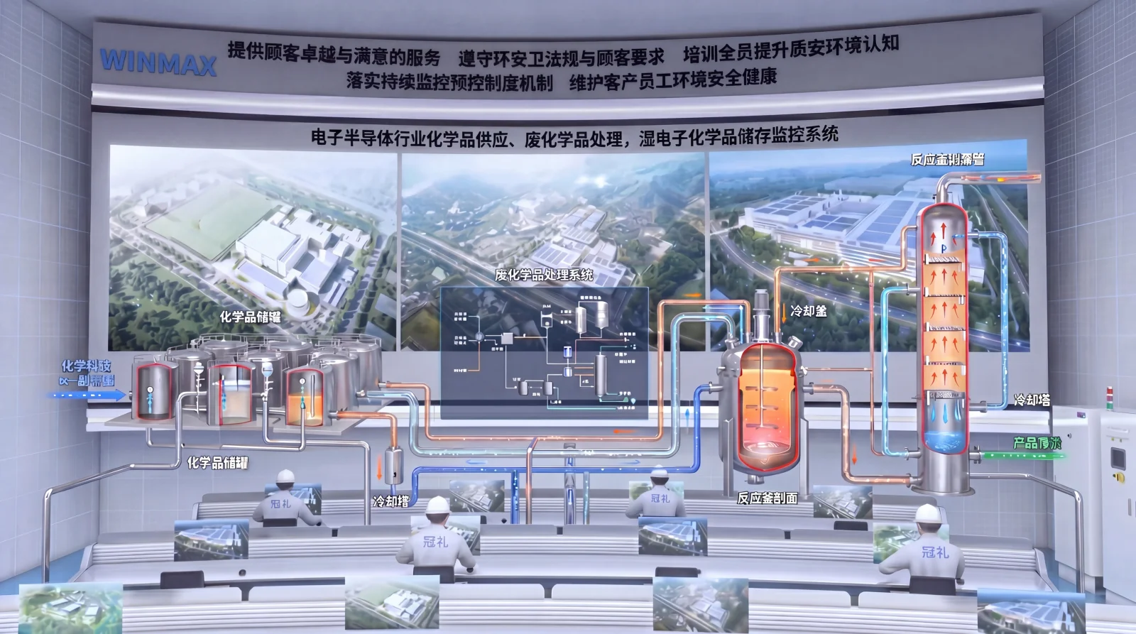 半导体化学品供应站3D微缩沙盘