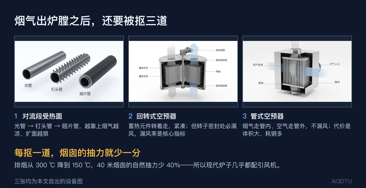 余热回收三件拼图：对流段受热面、回转式空预器、管式空预器
